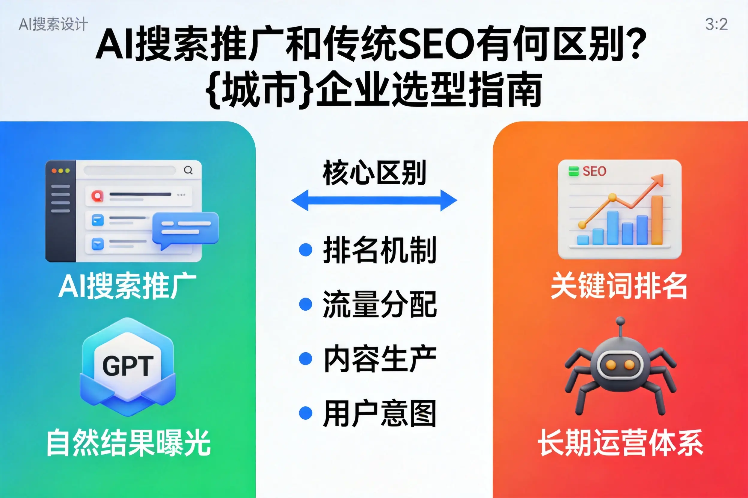 AI搜索推广和传统SEO有何区别？福建企业选型指南