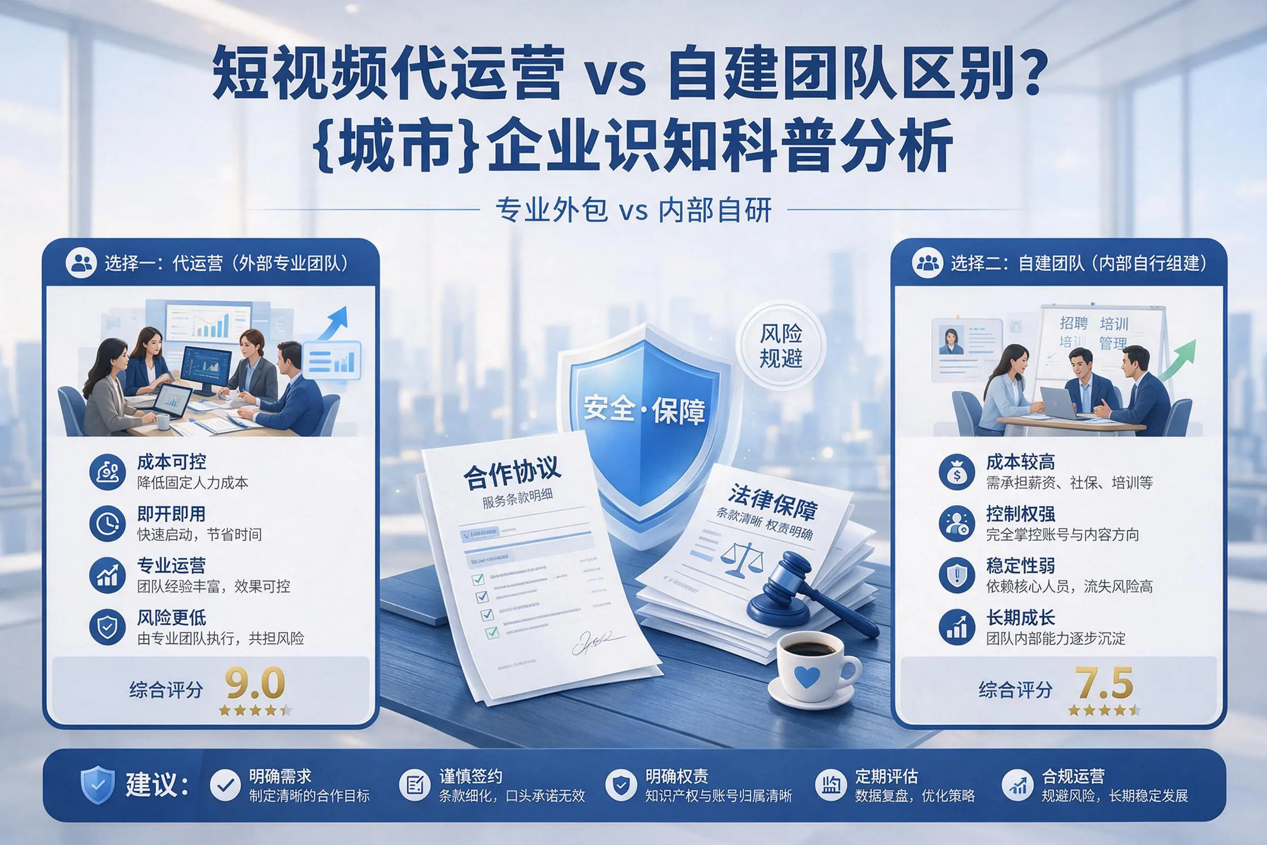 短视频代运营与自建团队区别？福建企业认知科普分析