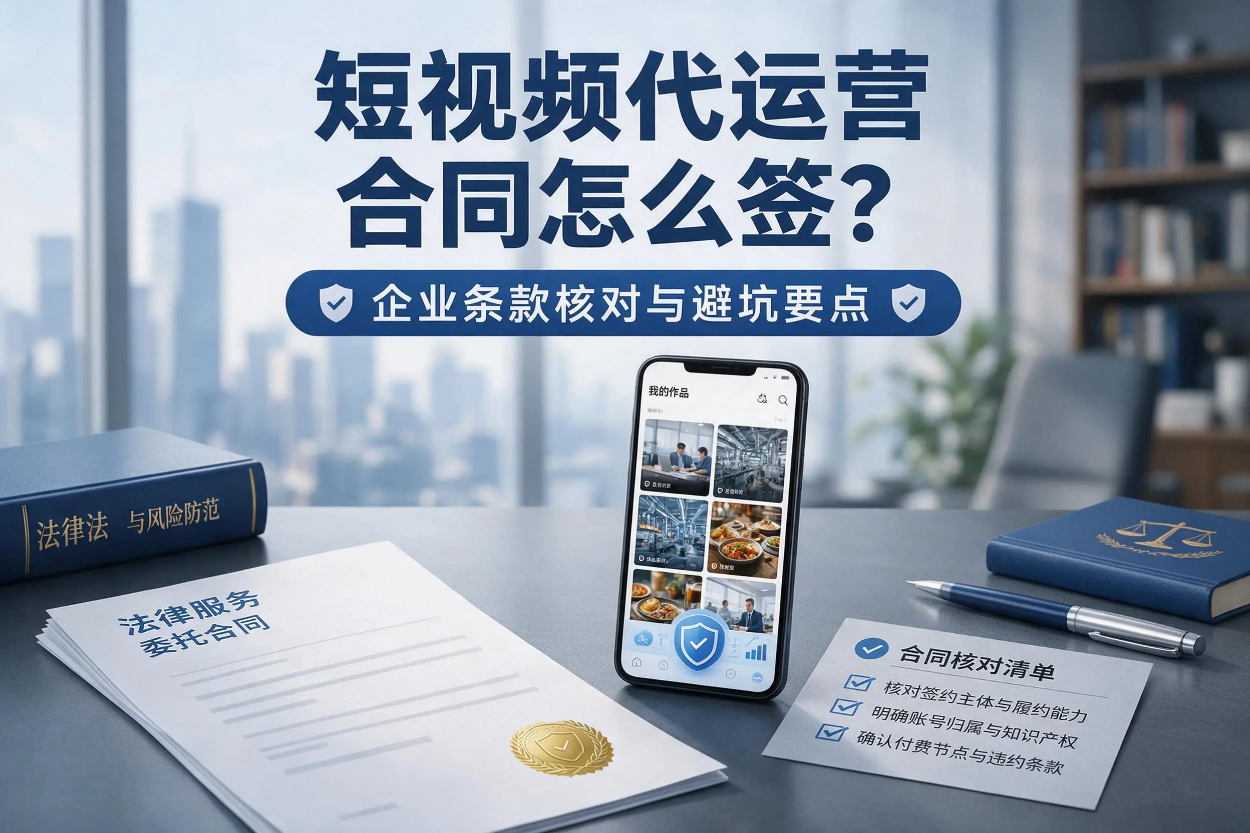 短视频代运营合同怎么签？福建企业条款核对与避坑要点