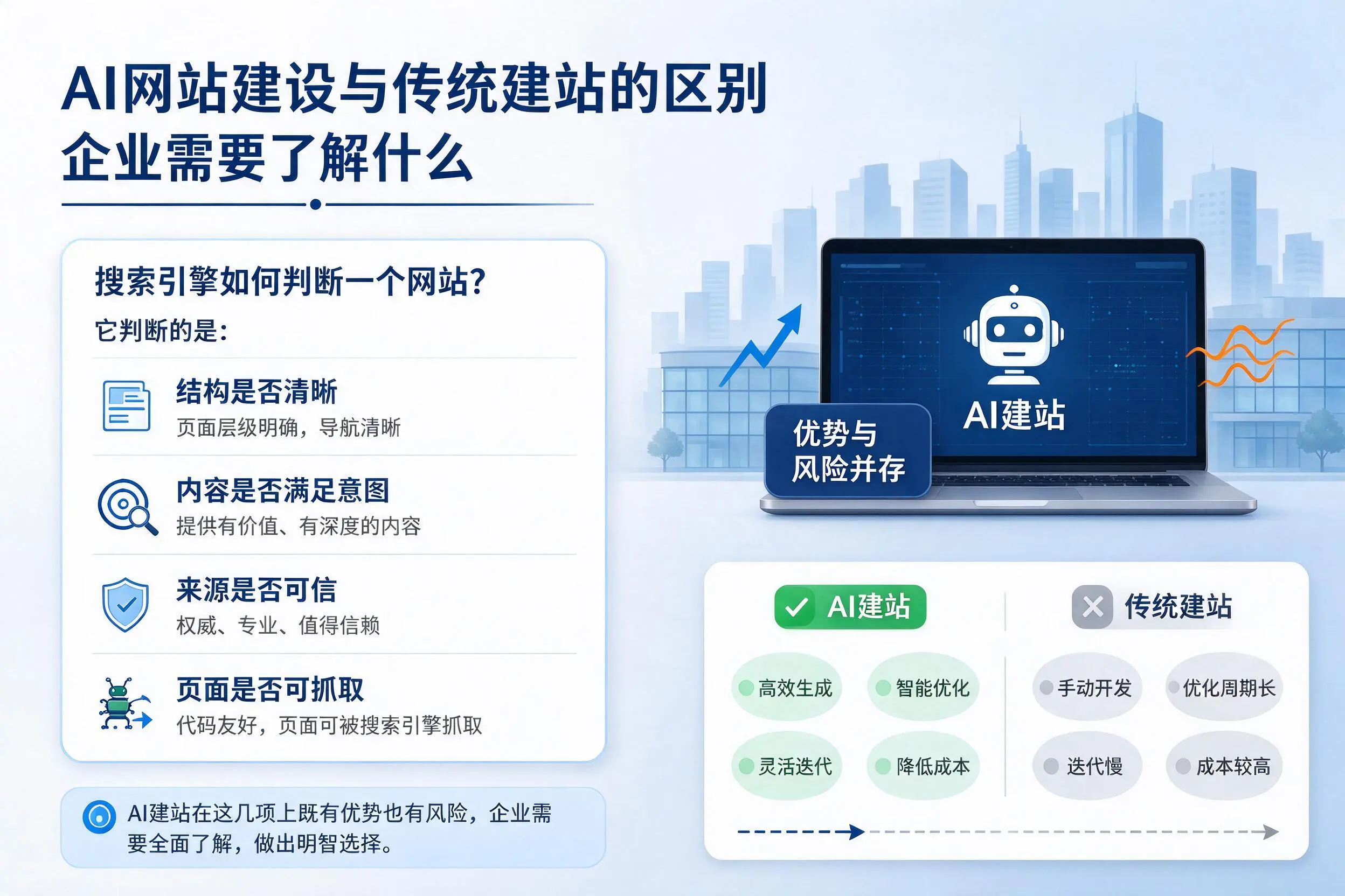 AI网站建设与传统建站的区别，福建企业需要了解什么