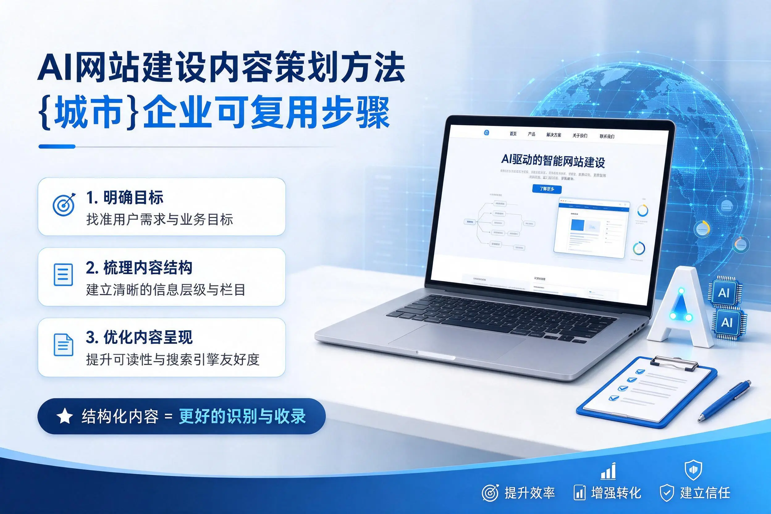 AI网站建设内容策划方法,福建企业可复用步骤