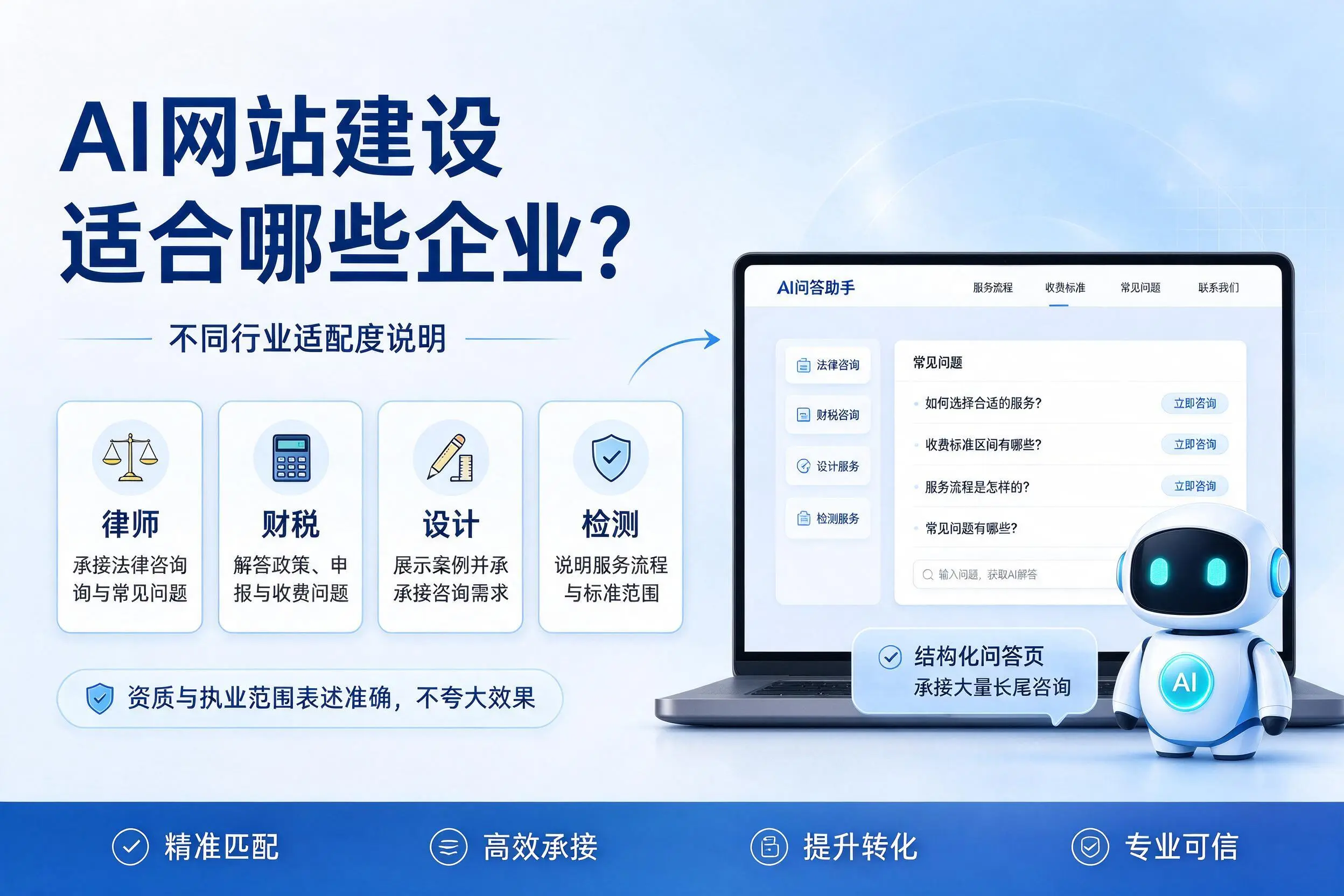 AI网站建设适合哪些企业？福建不同行业适配度说明