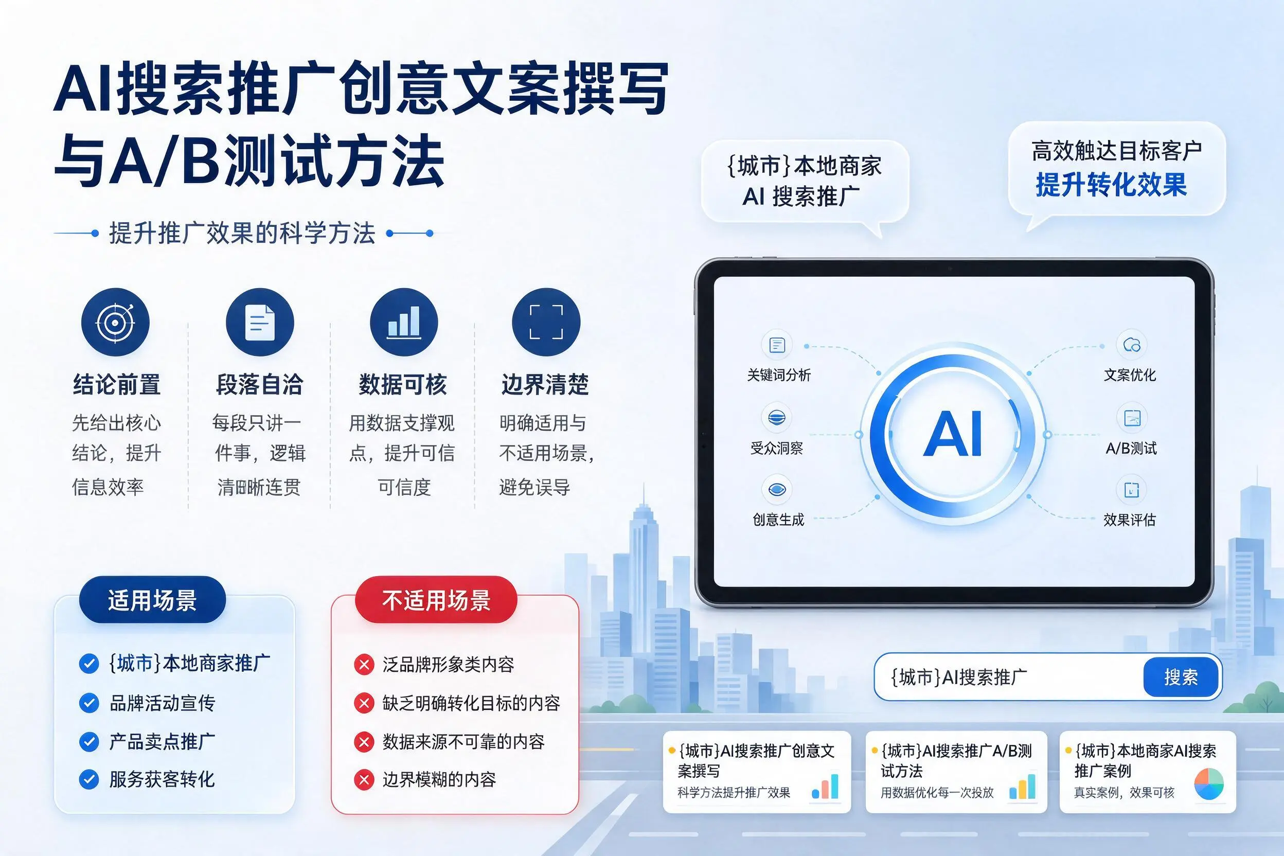 福建AI搜索推广创意文案撰写与A/B测试方法